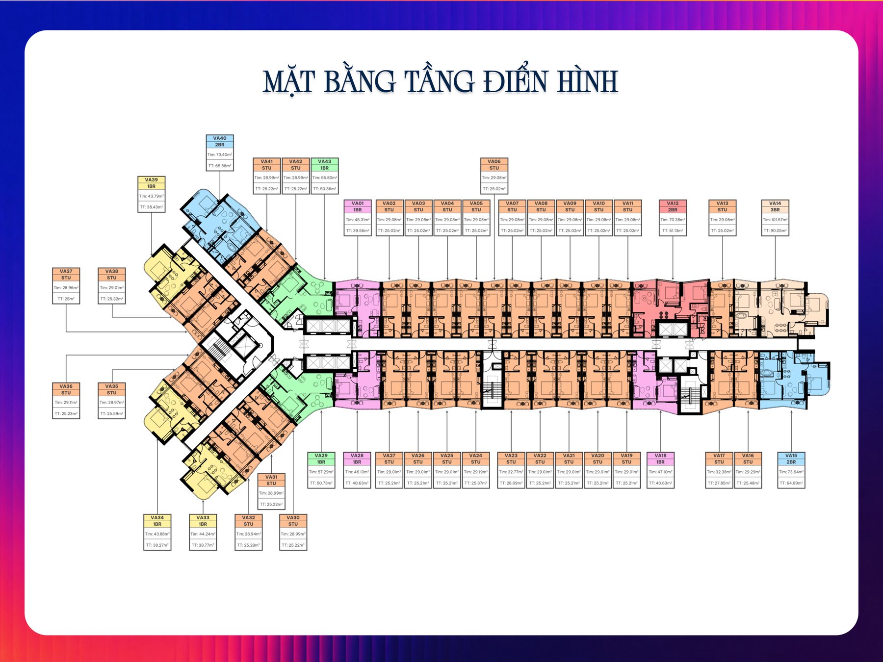 Mặt bằng tầng điển hình Alora Nha Trang
